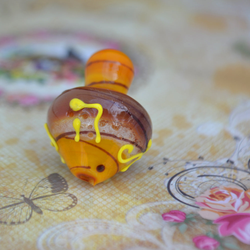 Hanukkad Glass Dreidel Bead, handmade in Jerusalem