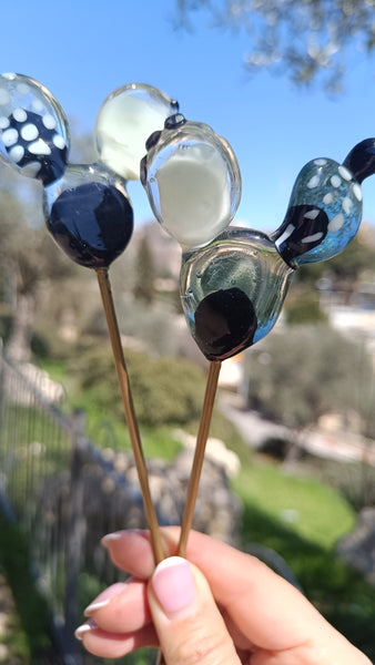 Glass cactus, set of 2