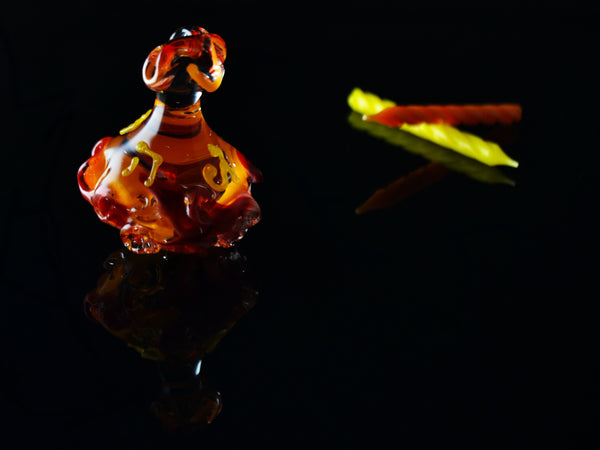 Glass Hanukkah Dreidel handmade in Jerusalem