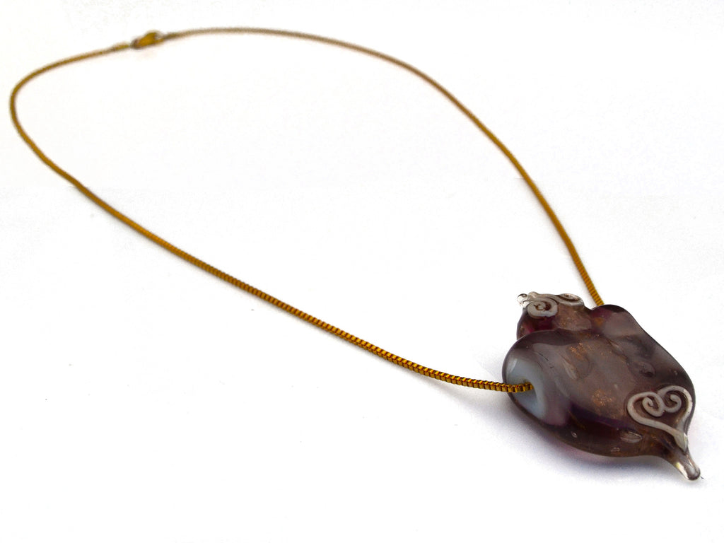 Victorian peach necklace with detailed design