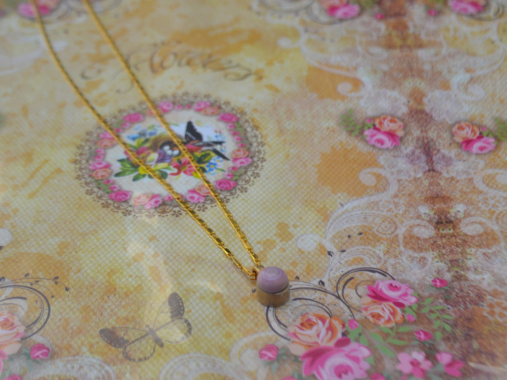 Pink dainty necklace