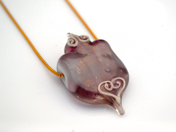 Victorian smoked purple necklace with detail