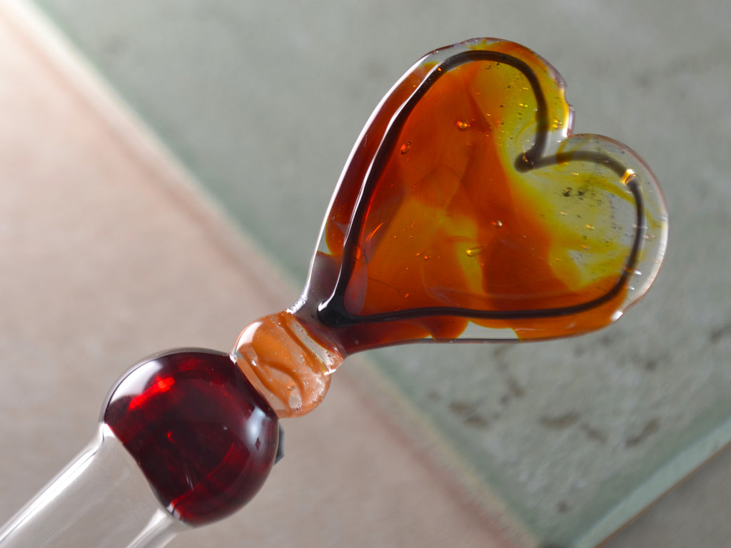 A heart glass Mezuzha
