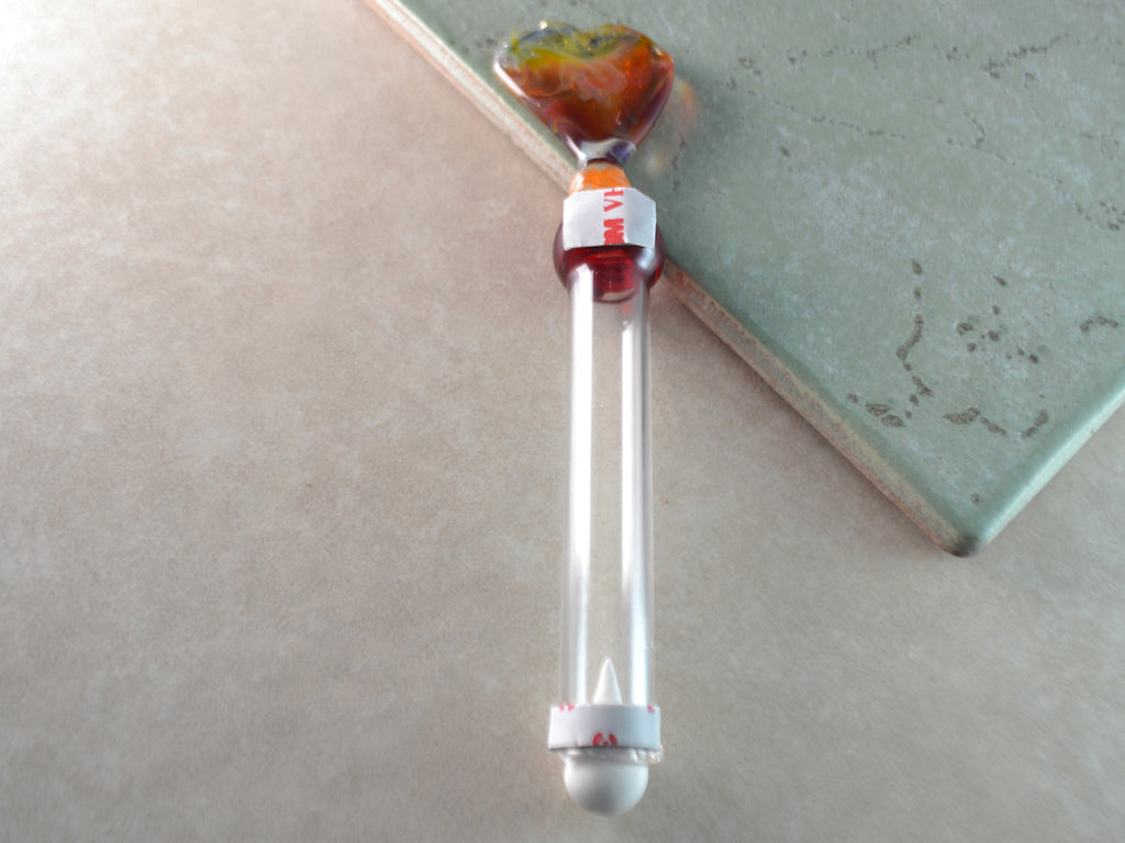 A heart glass Mezuzha