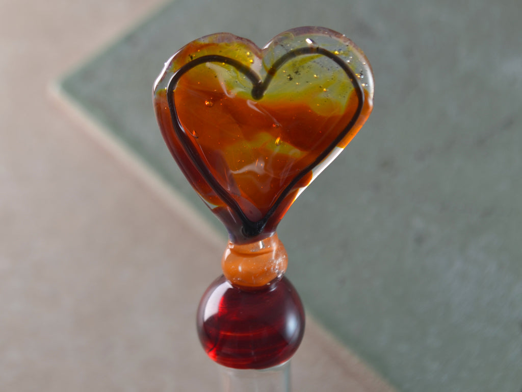 A heart glass Mezuzha